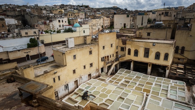 Galerie "Dar Dbegh", Gerberei in Fès, Foto: Eberhard Hahne